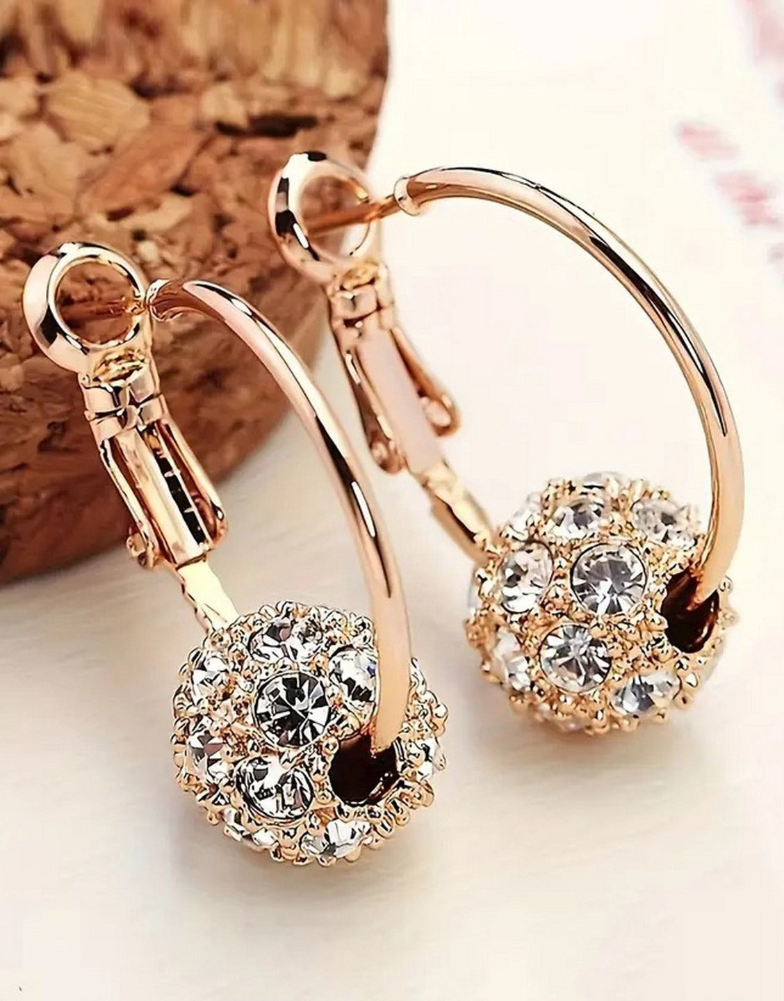 Set of 2 Minimalist Faux Pearl & Rhinestone Accent Stud Earrings – Elegant Fashion Pair