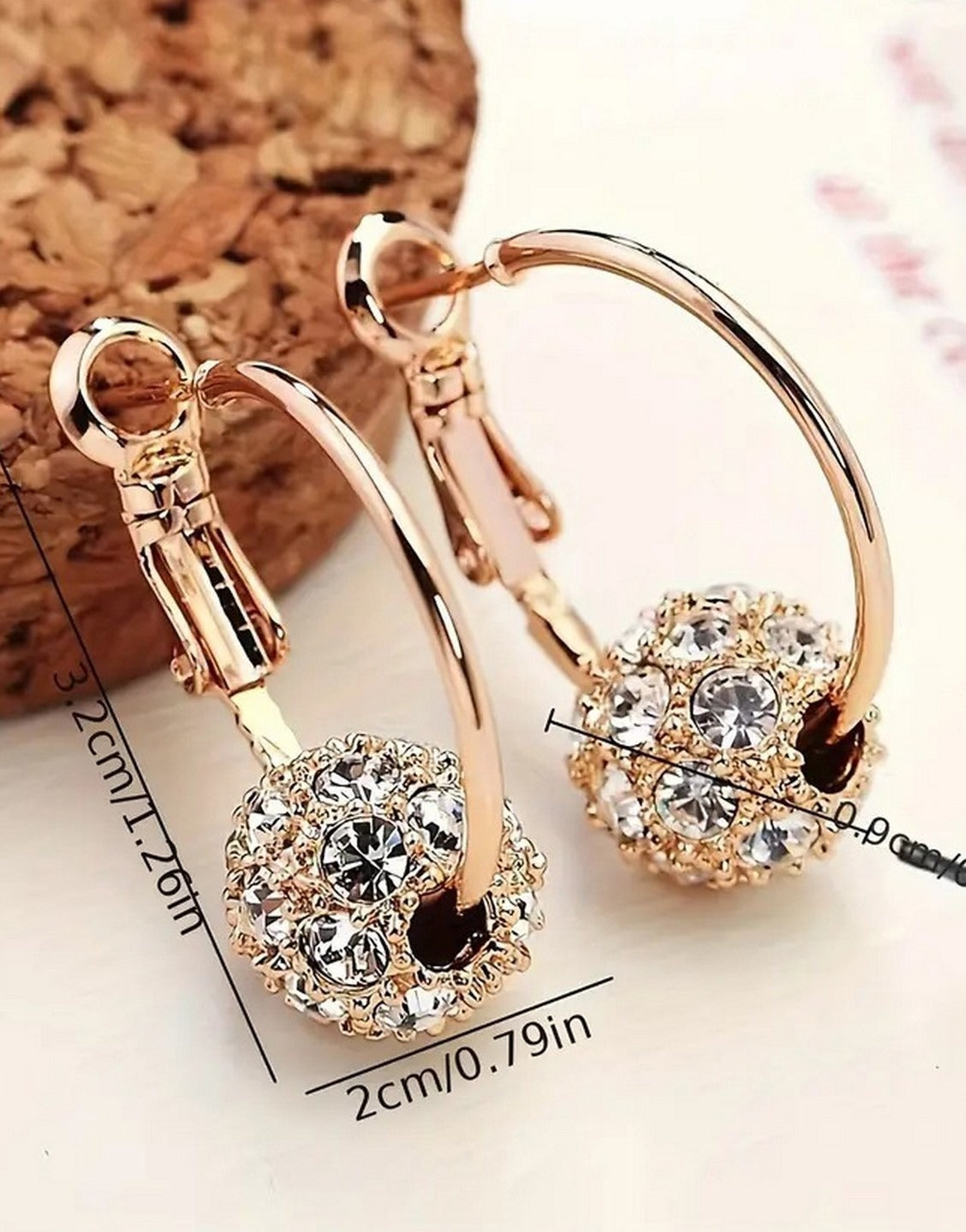 Set of 2 Minimalist Faux Pearl & Rhinestone Accent Stud Earrings – Elegant Fashion Pair